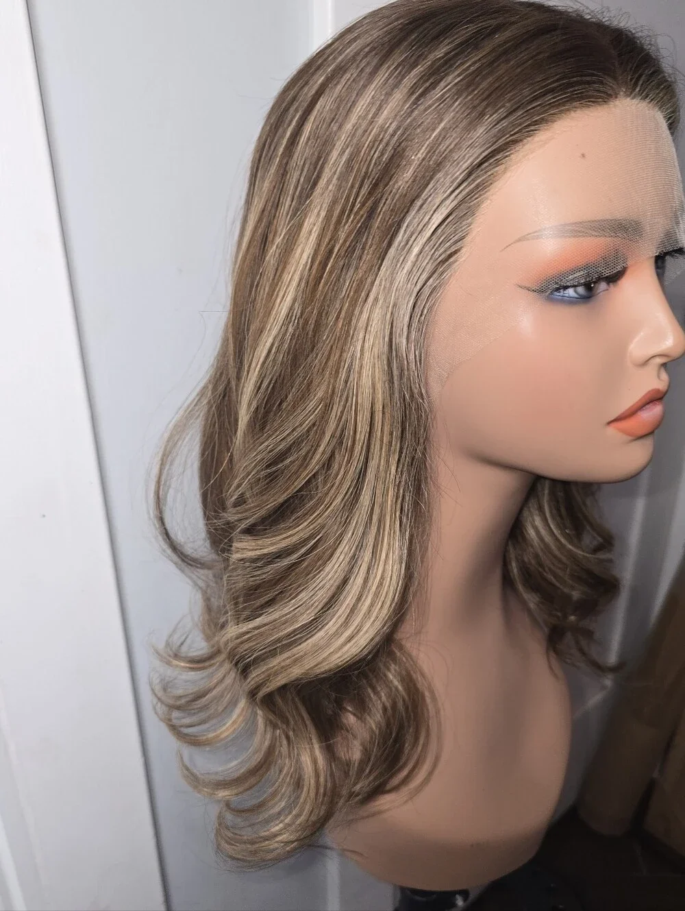 Kosher Certified Lace Top 100% Slavic European Human Hair Sheitel Wig 18in